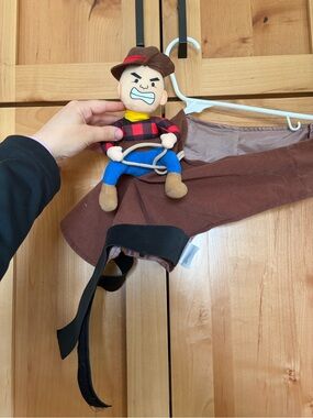 Large dog cowboy costume Halloween attire adjustable straps
